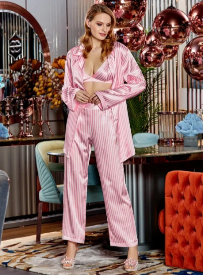 Jeremi 4014 Saten Dörtlü Pijama Takım resmi