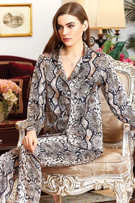 Jeremi Saten Pijama Takım 3030 resmi