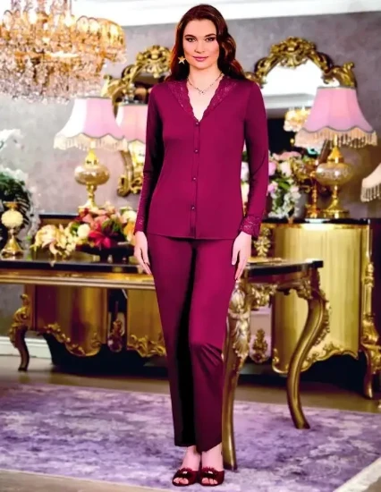 Image de Ensemble De Chemise De Nuit En Viscose 6 Pièces Jeremi K125