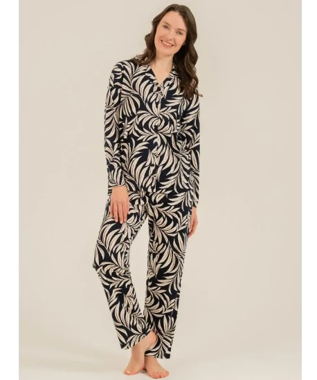 Arnetta Ar3739 Önü Düğmeli Pijama Takımı resmi