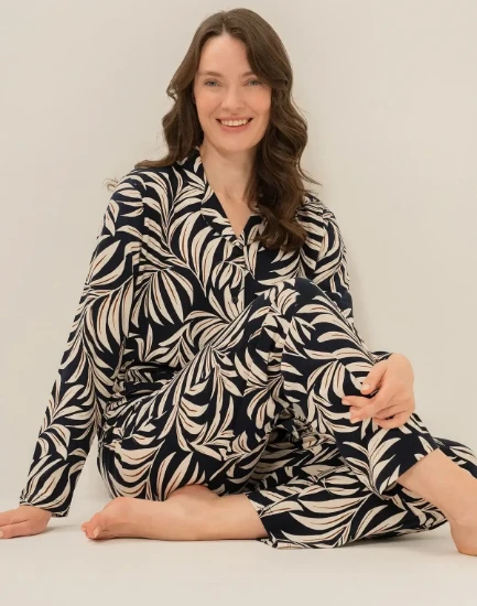 Arnetta Ar3739 Önü Düğmeli Pijama Takımı resmi