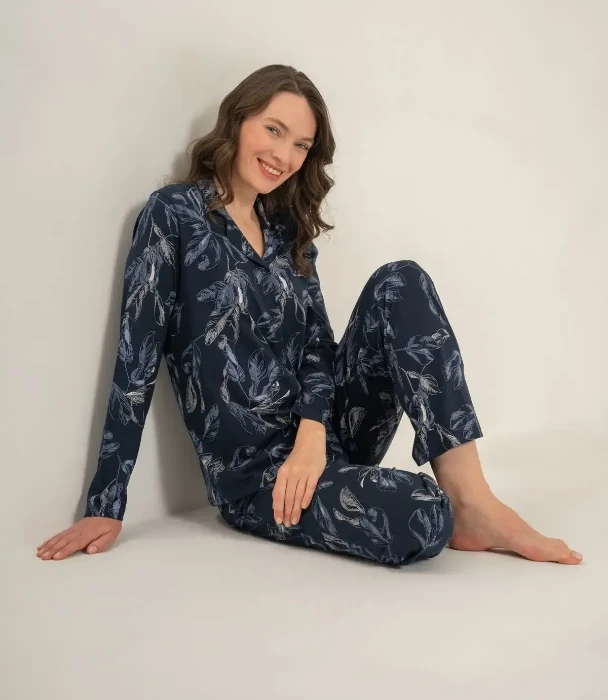 Pierre Cardin PC9259 Önü Düğmeli Pijama Takımı resmi
