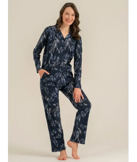 Pierre Cardin PC9259 Önü Düğmeli Pijama Takımı resmi