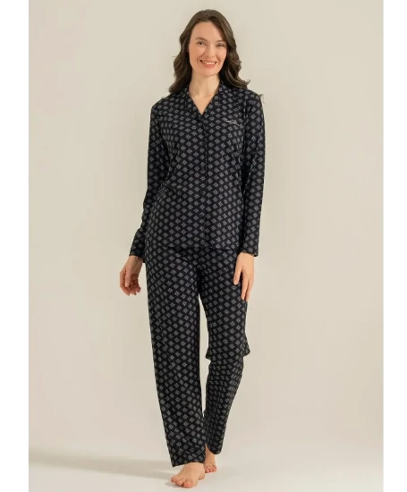 Pierre Cardin PC9290 Önü Düğmeli Pijama Takımı resmi