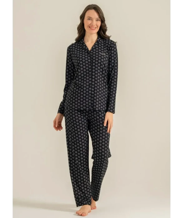 Pierre Cardin PC9290 Önü Düğmeli Pijama Takımı resmi