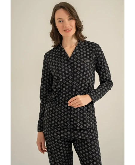Pierre Cardin PC9290 Önü Düğmeli Pijama Takımı resmi