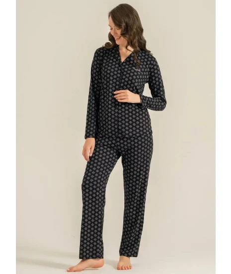 Pierre Cardin PC9290 Önü Düğmeli Pijama Takımı resmi