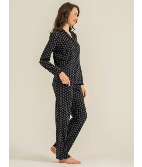 Pierre Cardin PC9290 Önü Düğmeli Pijama Takımı resmi