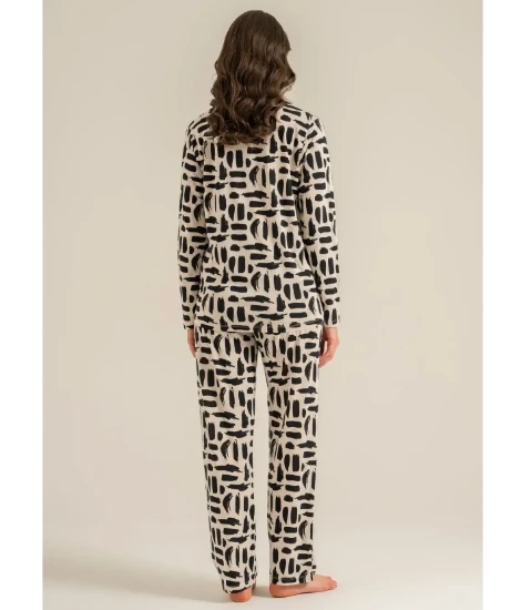 Pierre Cardin PC9301 Önü Düğmeli Pijama Takımı resmi