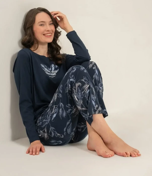 Pierre Cardin PC9257 Uzun Kollu Penye Pijama Takım resmi
