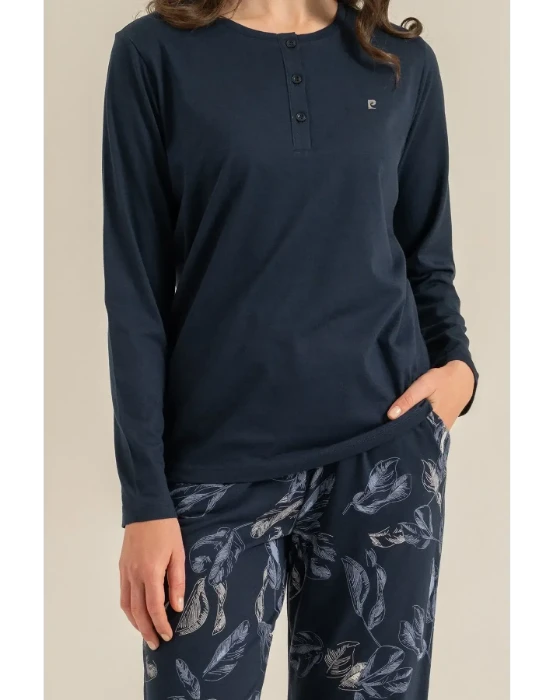 Pierre Cardin PC9258 Uzun Kollu Penye Pijama Takım resmi