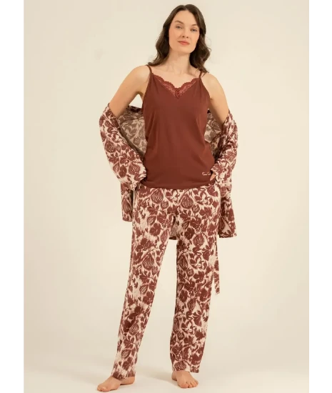 Pierre Cardin PC9266 Kadın Sabahlıklı Pijama Takımı resmi