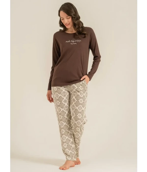 Pierre Cardin PC9274 Uzun Kollu Penye Pijama Takım resmi