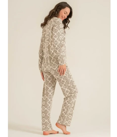 Pierre Cardin PC9276 Önden Düğmeli Pijama Takımı resmi