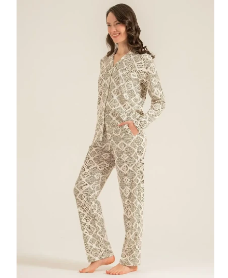 Pierre Cardin PC9276 Önden Düğmeli Pijama Takımı resmi