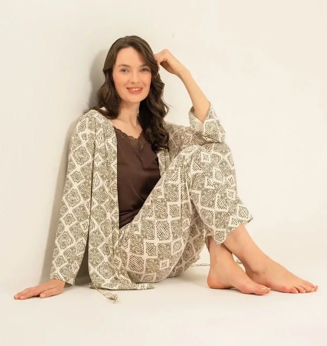 Pierre Cardin PC9277 Kadın Sabahlıklı Pijama Takımı resmi