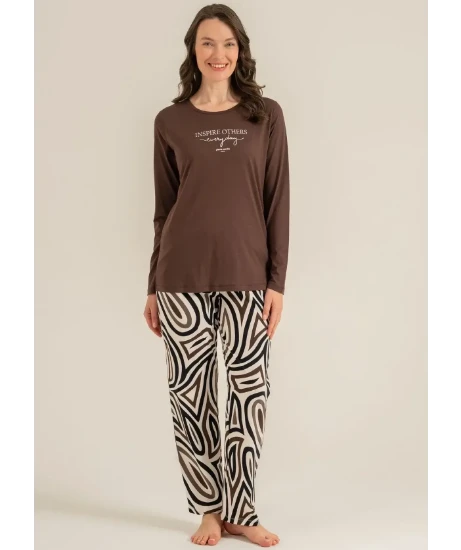 Pierre Cardin PC9280 Uzun Kollu Penye Pijama Takım resmi