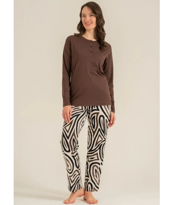 Pierre Cardin PC9281 Uzun Kollu Penye Pijama Takım resmi