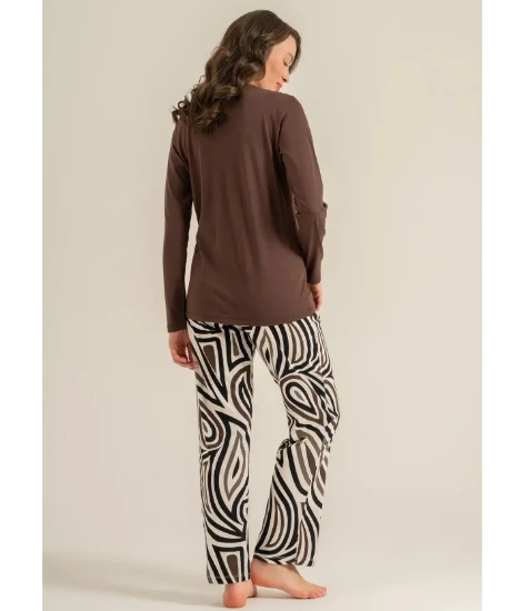 Pierre Cardin PC9281 Uzun Kollu Penye Pijama Takım resmi