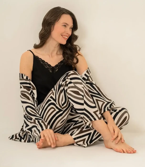 Pierre Cardin PC9282 Kadın Sabahlıklı Pijama Takımı resmi