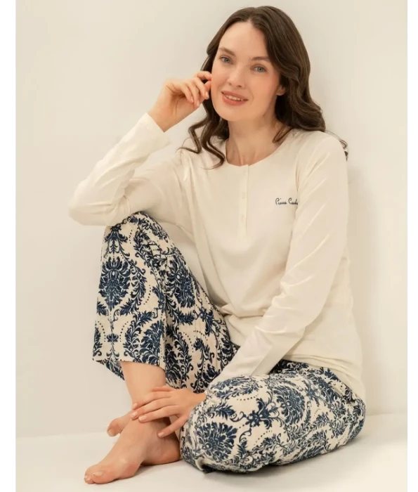 Pierre Cardin PC9285 Uzun Kollu Pijama Takım resmi