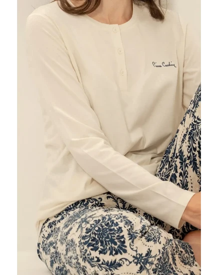 Pierre Cardin PC9285 Uzun Kollu Pijama Takım resmi