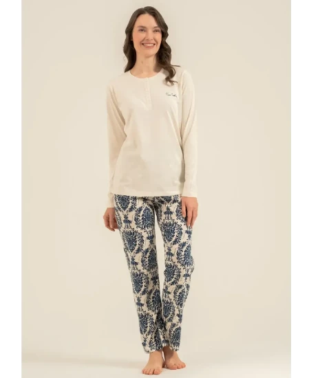 Pierre Cardin PC9285 Uzun Kollu Pijama Takım resmi