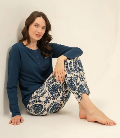 Pierre Cardin PC9285 Uzun Kollu Pijama Takım resmi