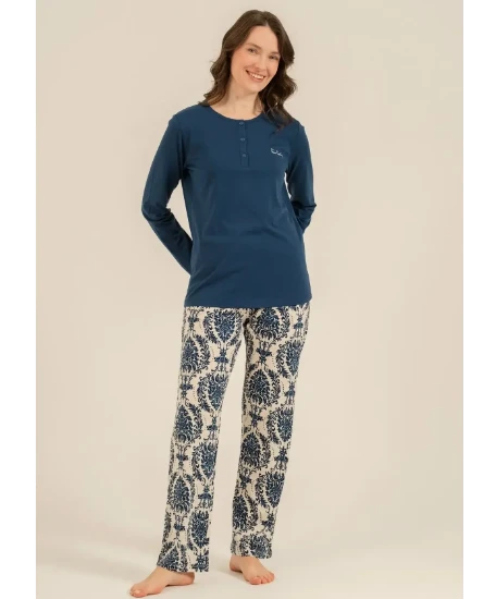 Pierre Cardin PC9285 Uzun Kollu Pijama Takım resmi