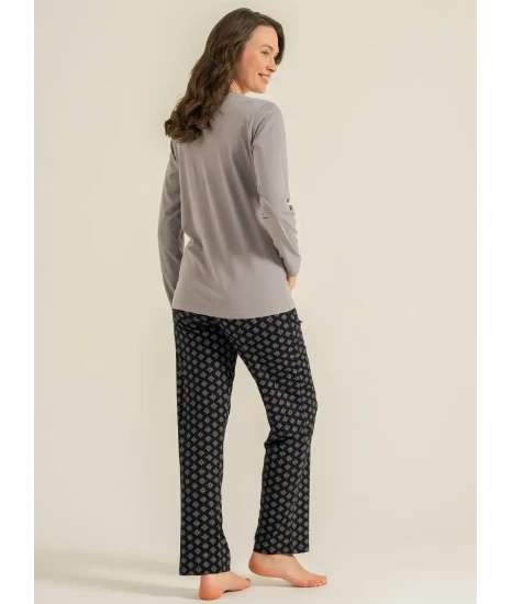 Pierre Cardin PC9289 Uzun Kollu Penye Pijama Takım resmi