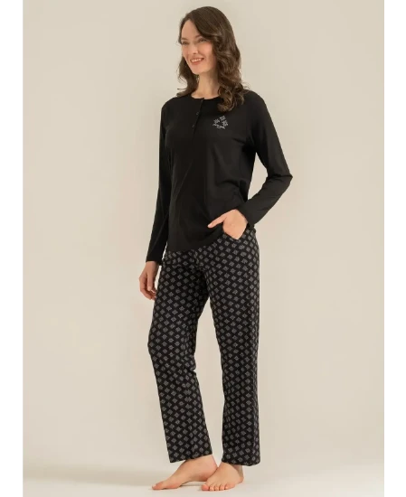 Pierre Cardin PC9289 Uzun Kollu Penye Pijama Takım resmi