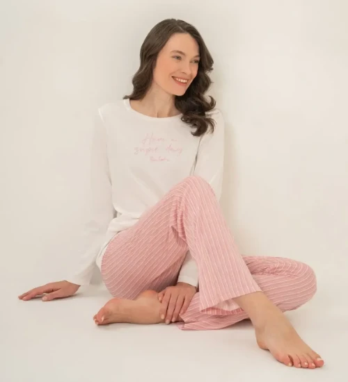 Pierre Cardin PC9294 Uzun Kollu Penye Pijama Takım resmi