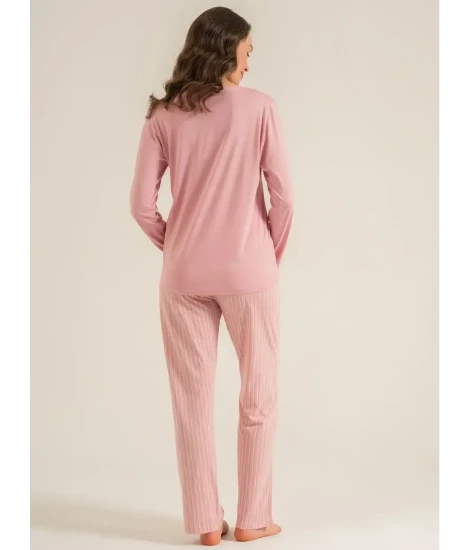 Pierre Cardin PC9294 Uzun Kollu Penye Pijama Takım resmi