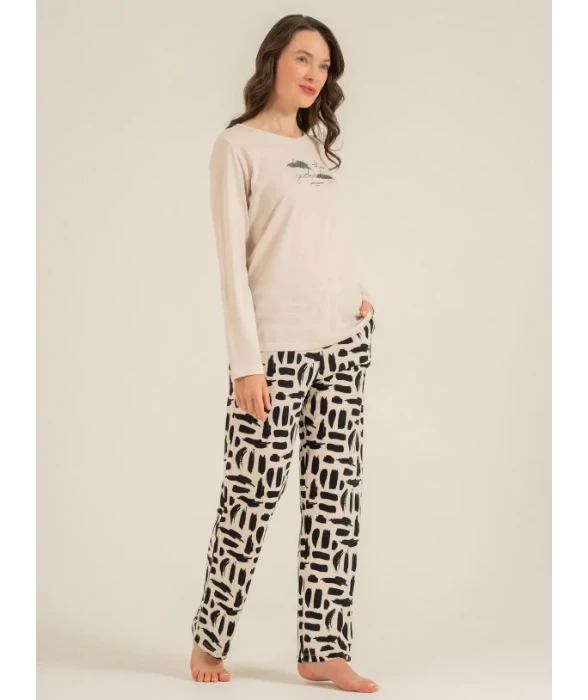 Pierre Cardin PC9299 Uzun Kollu Penye Pijama Takım resmi
