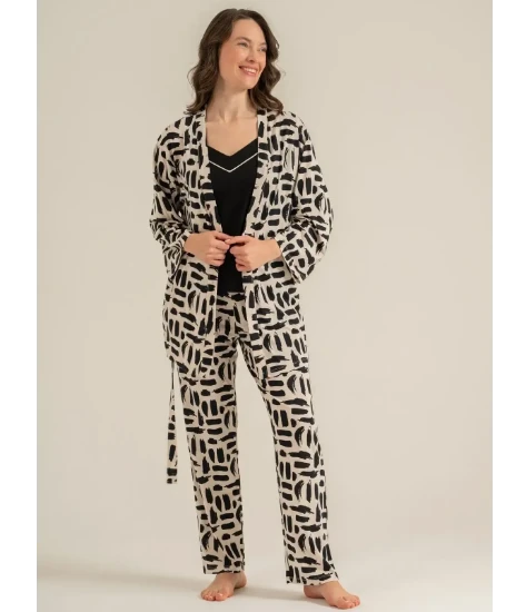 Pierre Cardin PC9302 Kadın Sabahlıklı Pijama Takımı resmi
