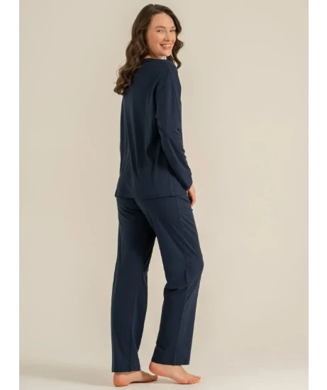 Pierre Cardin PC9304 Uzun Kollu Penye Pijama Takım resmi
