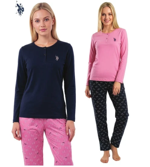 US Polo 20325 Pamuklu Kadın Pijama Takım resmi