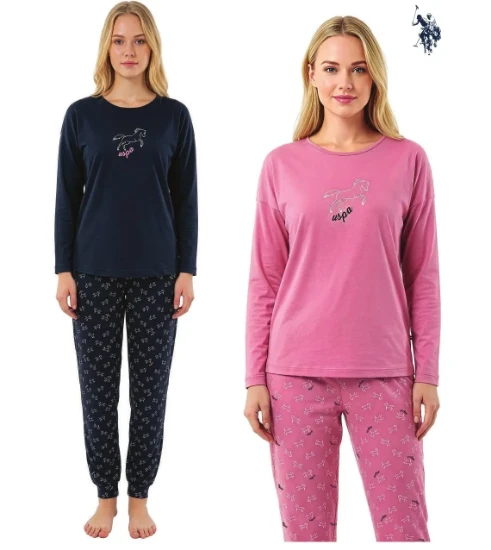 Picture of US Polo 20326 Long Sleeve Cotton Pajama Set