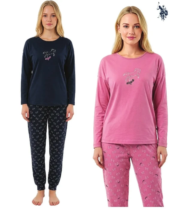 Picture of US Polo 20326 Long Sleeve Cotton Pajama Set