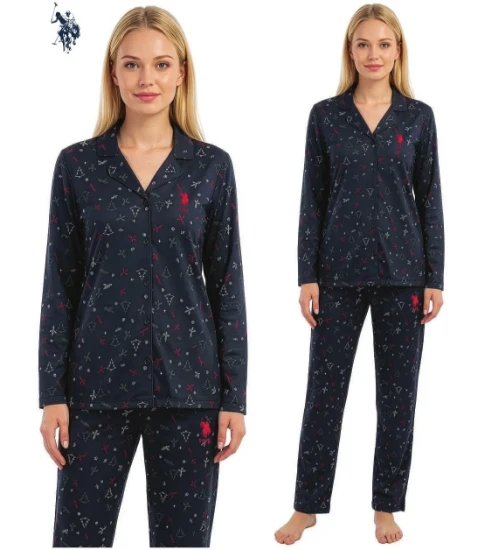 US Polo 20344 Yılbaşı Gömlek Pijama Takımı resmi