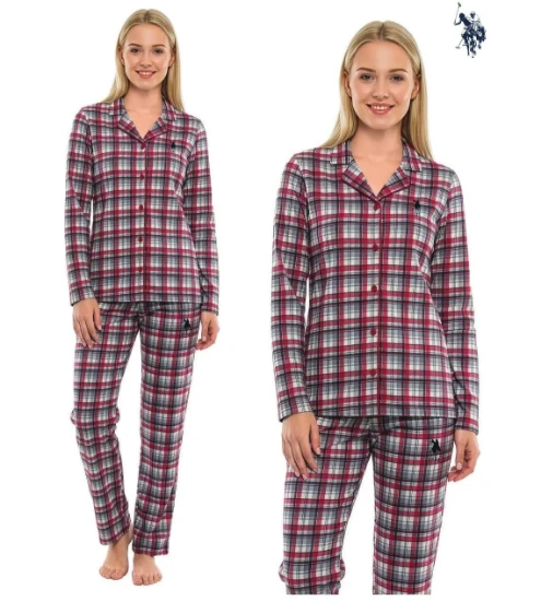 US Polo 20346 Ekose Gömlek Pijama Takımı resmi