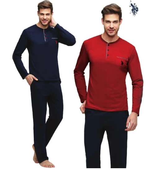 US Polo 17384 Erkek Pijama Takımı - Kutulu resmi