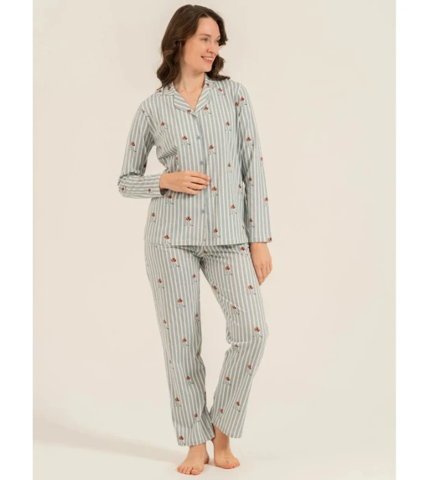 Arnetta AR3735 Önden Düğmeli Pijama Takımı resmi