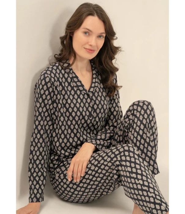 Arnetta AR3750 Önden Düğmeli Pijama Takımı resmi