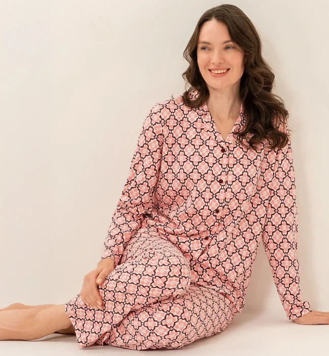 Arnetta AR3761 Önden Düğmeli Pijama Takımı resmi