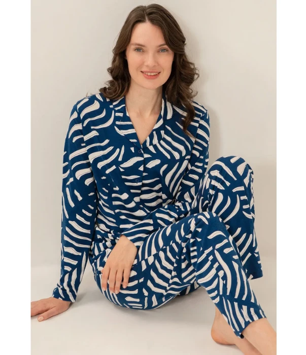 Arnetta AR3766 Önden Düğmeli Pijama Takımı resmi