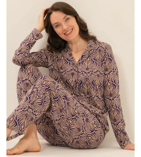 Arnetta AR3771 Önden Düğmeli Pijama Takımı resmi