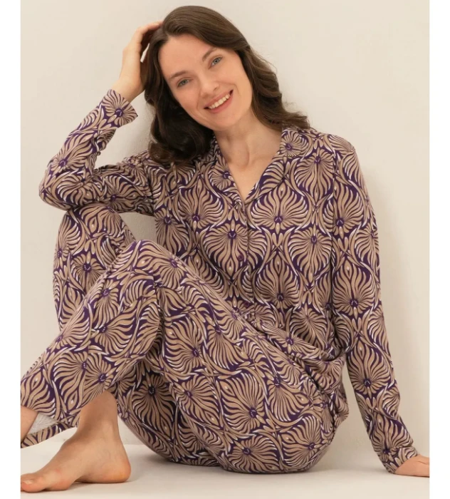 Arnetta AR3771 Önden Düğmeli Pijama Takımı resmi