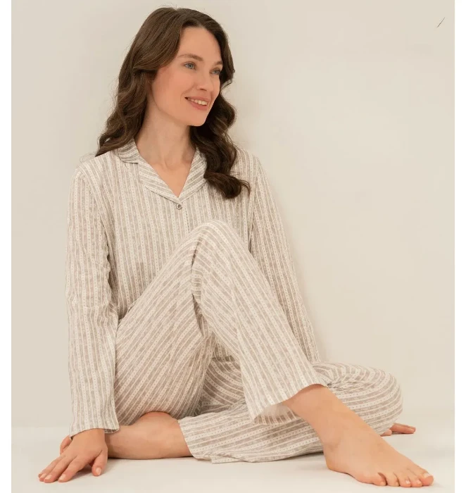 Arnetta AR3780 Önden Düğmeli Pijama Takımı resmi