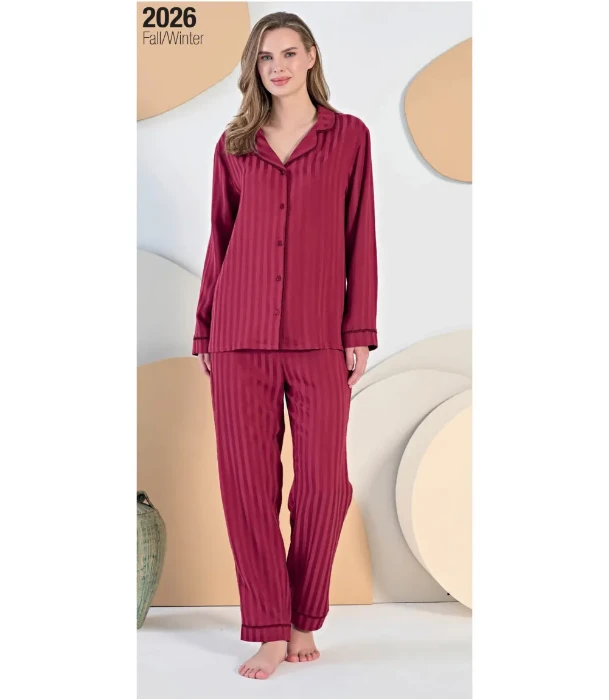 Feyza 5432 Önden Düğmeli Pijama Takım resmi